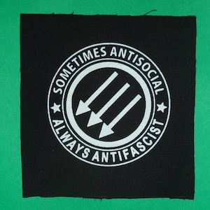 sometimes antisocial-punk patches-punk bands-punk accessories-antifa patches-anarcho punk patches-anarchy patches-punk clothing-punk rock
