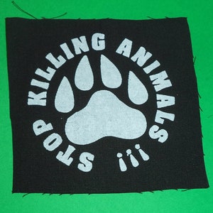 stop killing animals-punk patches-punk bands-punk accessories-antifa patches-political patches-anarchy patches-punk clothing-punk rock