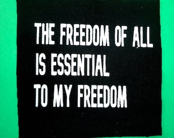 Bakunin quote,Anarchy patch,Punk patches,Punk accessories,Antifa patches,Political patch,Feminist patch,Action Patch,Punk rock,Animal patch