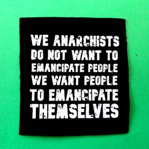 Malatesta quote,Anarchy patch,Punk patches,Punk accessories,Antifa patches,Political patch,Feminist patch,Action Patches,Punk,Animal patch