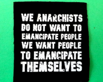 Malatesta quote,Anarchy patch,Punk patches,Punk accessories,Antifa patches,Political patch,Feminist patch,Action Patches,Punk,Animal patch
