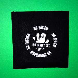 No homophobia,Punk patch,Punk Bands,Punk clothing,Antifa patch,Political patch,Feminism patch,Anarchy patch,Diy,Solidarity,Animal rights