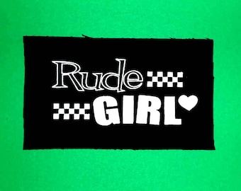 rude girl-punk patches-punk bands-punk accessories-antifa patches-sew on patches-anarcho punk patches-anarchy patch-punk clothing-punk rock