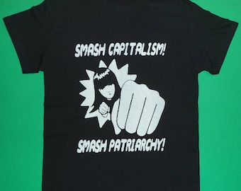 Smash capitalism,Feminism shirt,Punk shirt,Punk rock,Punk clothing,Punk bands,Political shirt,Anarchy shirt,Animal rights,Diy shirt,Antifa