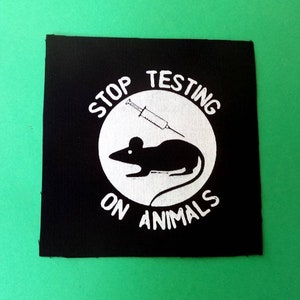 Stop Testing Animal,Punk patches,Punk accessories,Antifa patches,Political patch,Feminist patch,Anarchy patches,Action Patches,Punk rock