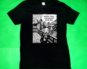 El grito,Camisa punk,Punk rock,Ropa punk,Bandas de punk,Camisa Antifa,Camisa anarquía,Camisa feminismo,Derechos de los animales,Camisa política,Camisa diy