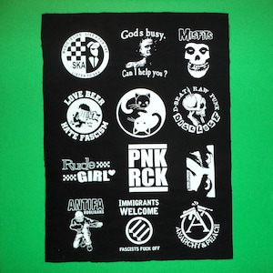 Punk Aufnäher-Punk Bands-Punk Accessoires-Antifa Aufnäher-Politik Patch-Feminist Patch-Anarchy Patches-Punk Kleidung-Punk Rock-Tier Patch