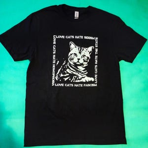 Cat shirt,Crass style,Anarchy shirt,Punk shirt,Punk rock,Punk clothing,Punk bands,Political shirt,Solidarity shirt,Diy shirt,Antifa shirt