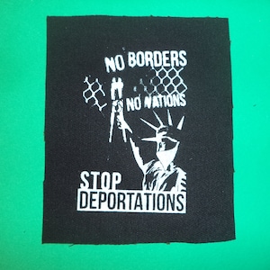 no borders-punk patches-punk bands-punk accessories-antifa patches-political patches-anarcho punk patches-anarchy patch-punk cloth-punk rock