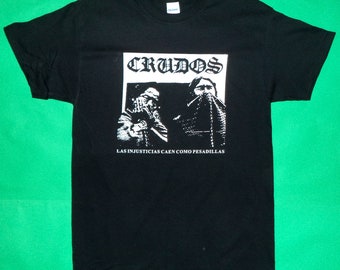 Los crudos,Camisa anarquía,Camisa punk,Punk rock,Ropa punk,Banda punk,Camisa política,Camisa anti racismo,Camisa antifa,Camisa diy,Derechos de los animales