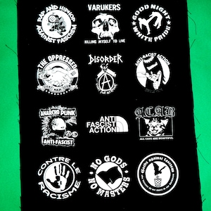 Punk Patches-Punk Bands-Punk Patches-Antifa Patches-politische Aufnäher-feministische Aufnäher-Punk Kleidung-Punk Rock-Tier-Patch