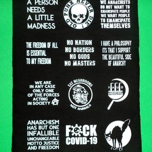 Punk Aufnäher-Set Punk Patches-Punk Bands-Antifa Aufnäher-Polit Patch-Feminist Patch-Anarchy Patches-Punk Kleidung-Punk Rock-Tier Patch