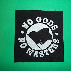 no gods no masters-punk patches-punk bands-punk accessories-antifa patches-anarcho punk patches-anarchy patches-punk clothing-punk rock