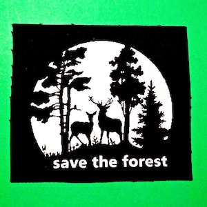 Save the forest,Punk patches,Punk bands,Antifa patches,Political patch,Feminist patch,Anarchy patches,Action Patches,Punk rock,Animal patch