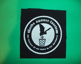 Gothic gegen Faschismus-Punk Aufnäher-Punk Bands-Punk Accessoires-Antifa Aufnäher-Anarcho Punk Aufnäher-Anarchie Aufnäher-Punk Kleidung-Punk Rock