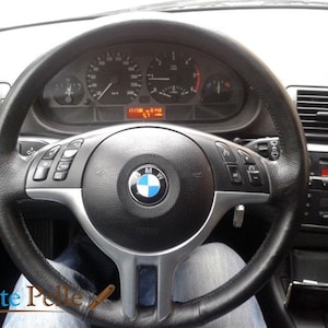BMW e46-X 5-X 3 schwarz Echtleder Lenkrad deckt