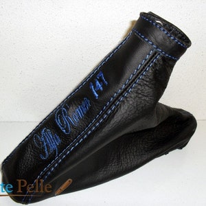 Alfa Romeo 147 shift boot cover and gear shift cover, genuine leather