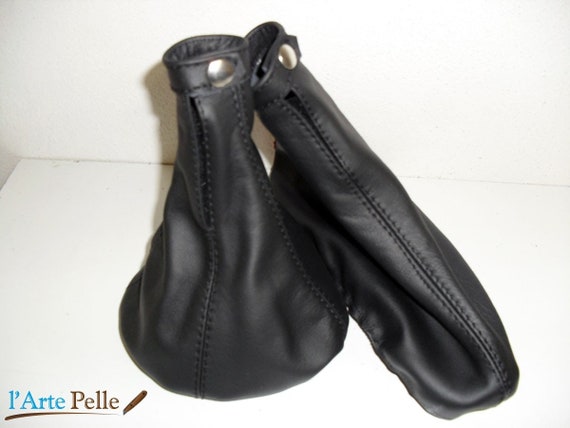 Cuffie Leva Cambio E Freno Alfa Romeo GTV 916 Vera Pelle Nera - Foto 10