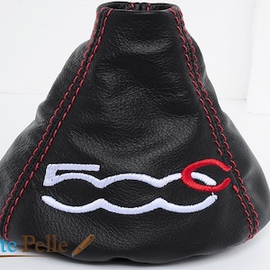 fiat 500c cuffia leva cambio con ricamo