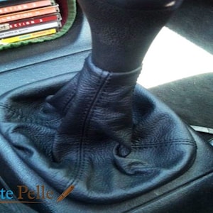 VOLKSWAGEN  Golf 3 soufflet de levier de vitesse en cuir noir et couture noir