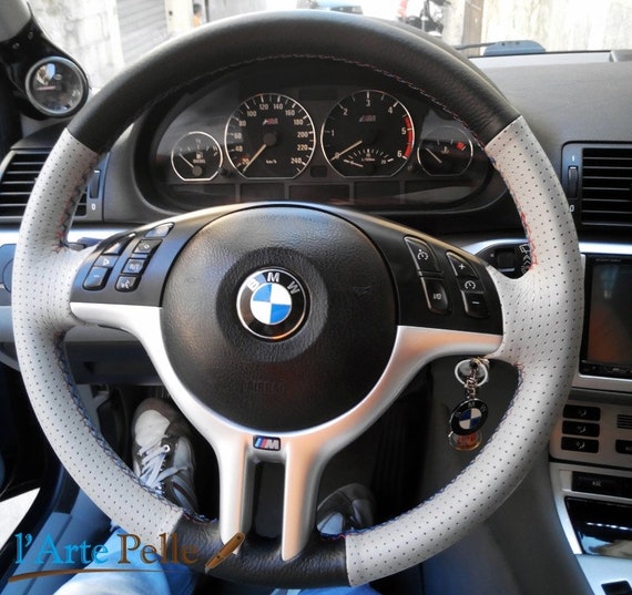 BMW E46 volante cubierta de cuero negro y gris -  España