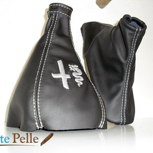 Alfa Romeo 159 shift boot cover and gear shift cover, genuine leather