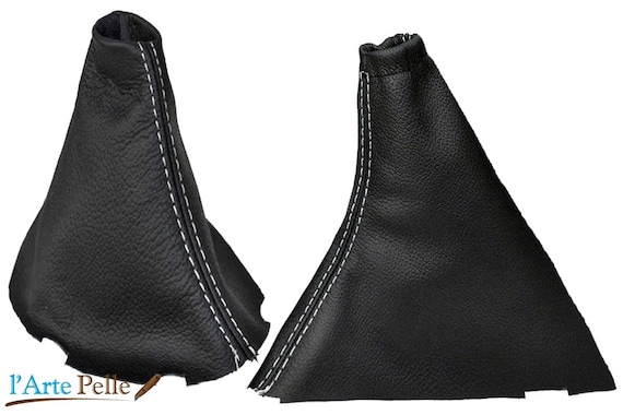 Cuffia leva cambio Peugeot 407 vera pelle nera