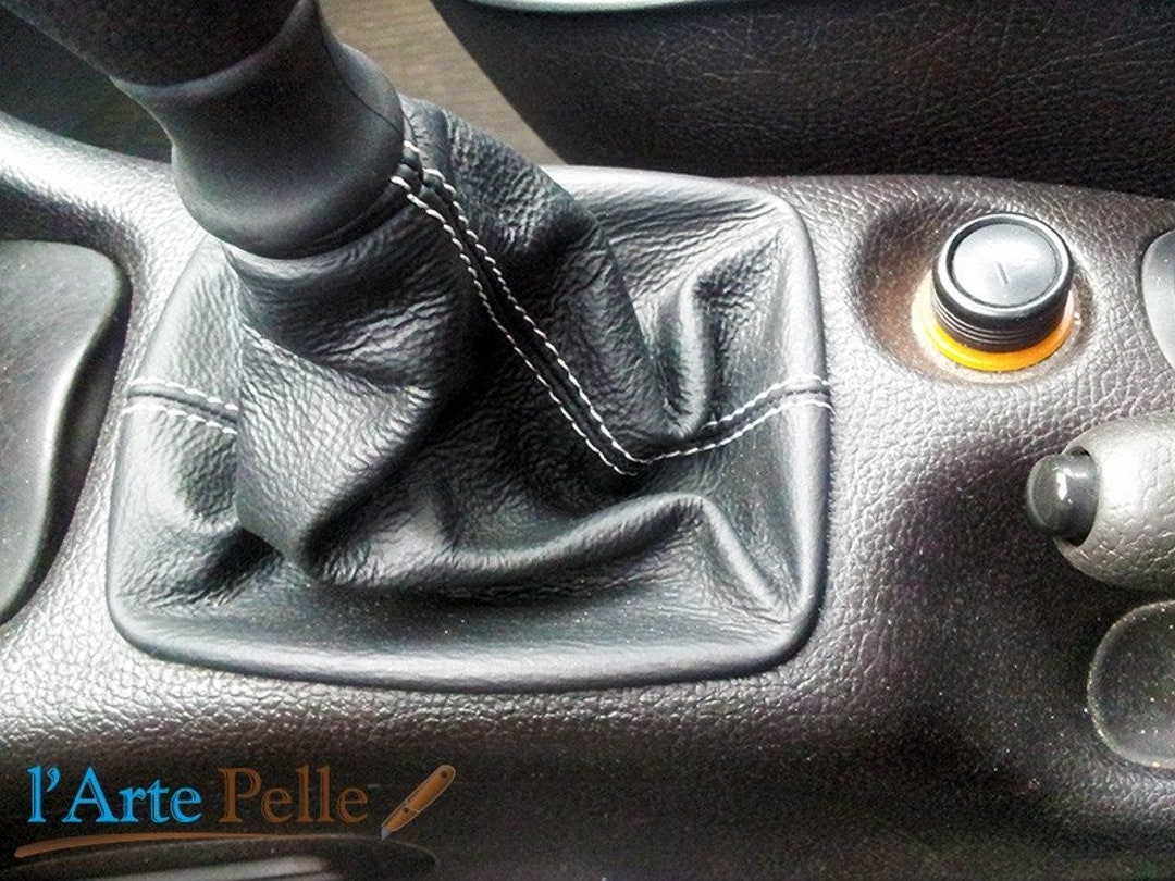 Gear Cap Peugeot 206 Black Leather Grey Stitching - Etsy