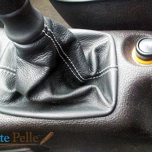 Peugeot 206 copri volante in vera pelle nera Cuciture Personalizza Pelle  Personalizza