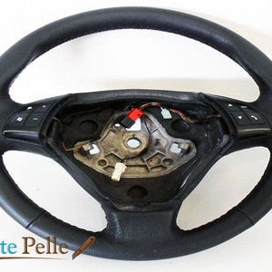 Fiat Grande punto copri volante in vera pelle nera