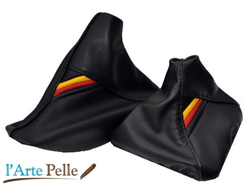 Cuffia leva cambio Peugeot 407 vera pelle nera