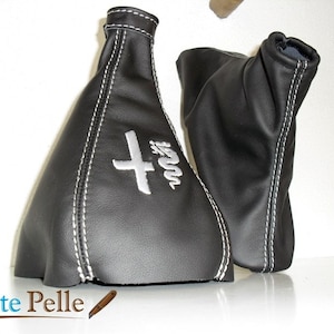 CAMBIO y freno de palanca tapa Alfa 156 1 ser. cuero negro + ri