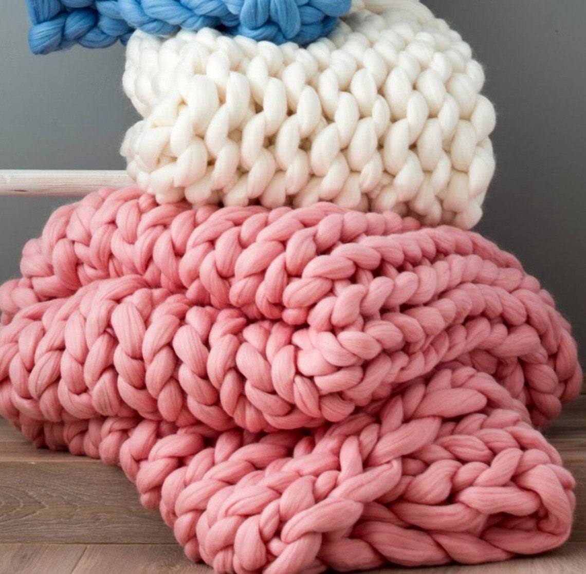 Chunky Blanket, Chunky Knit Throw, Chunky Knit Blanket, Giant Blanket
