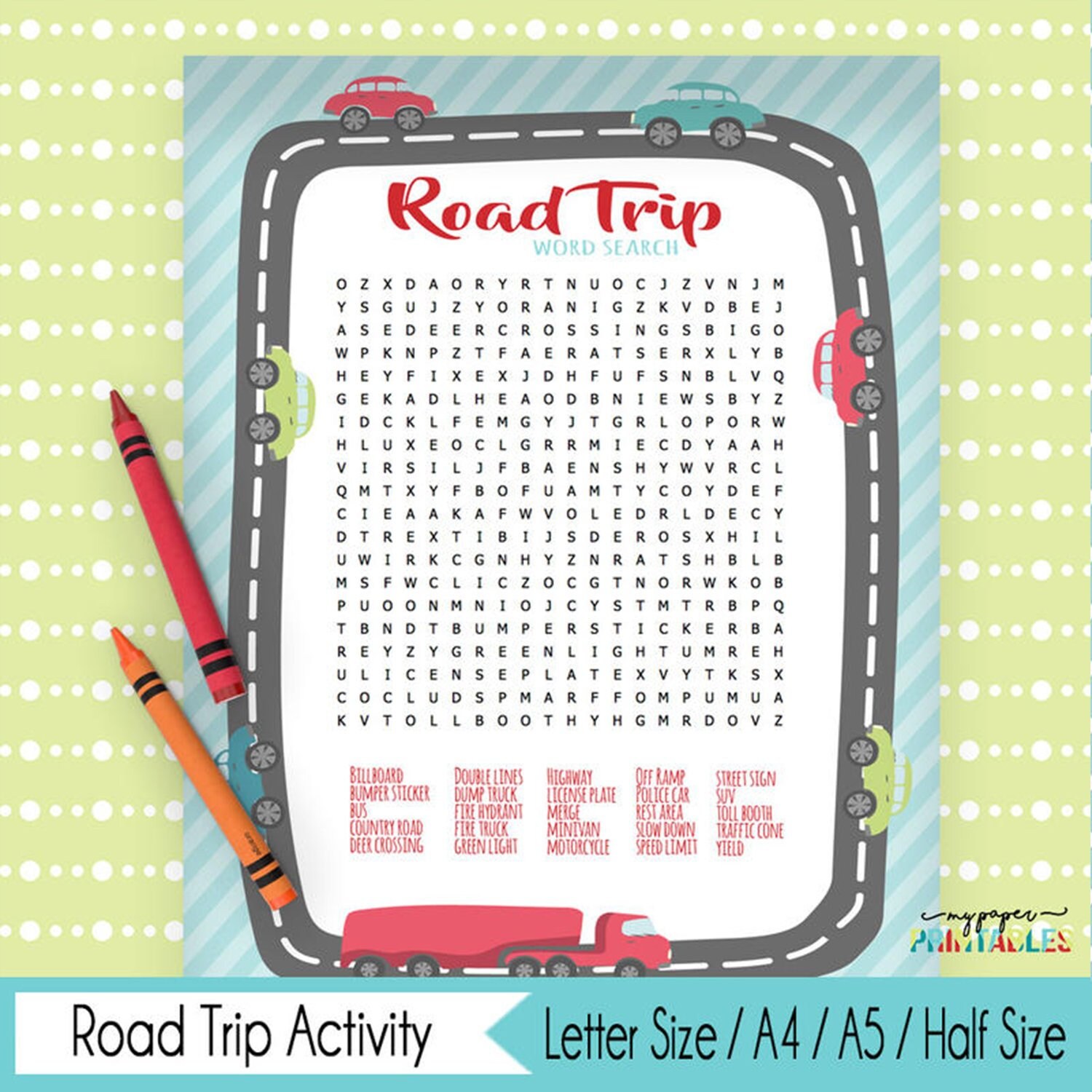 kids travel printable printable digital pdf road trip word etsy