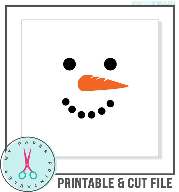 This is a picture of Printable Snowman Face with winter This is a photo of Printable Snowman Face with winter