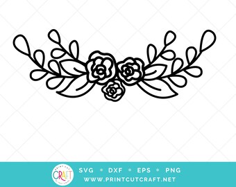 Flower Bloom Leaves SVG PNG Cut file set can be used for vinyl, papercrafting and scrapbook projects