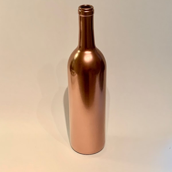 Centros de mesa de botellas de vino de cobre metálico / Decoración de botellas de vino de bronce / Centros de mesa de botellas de vino
