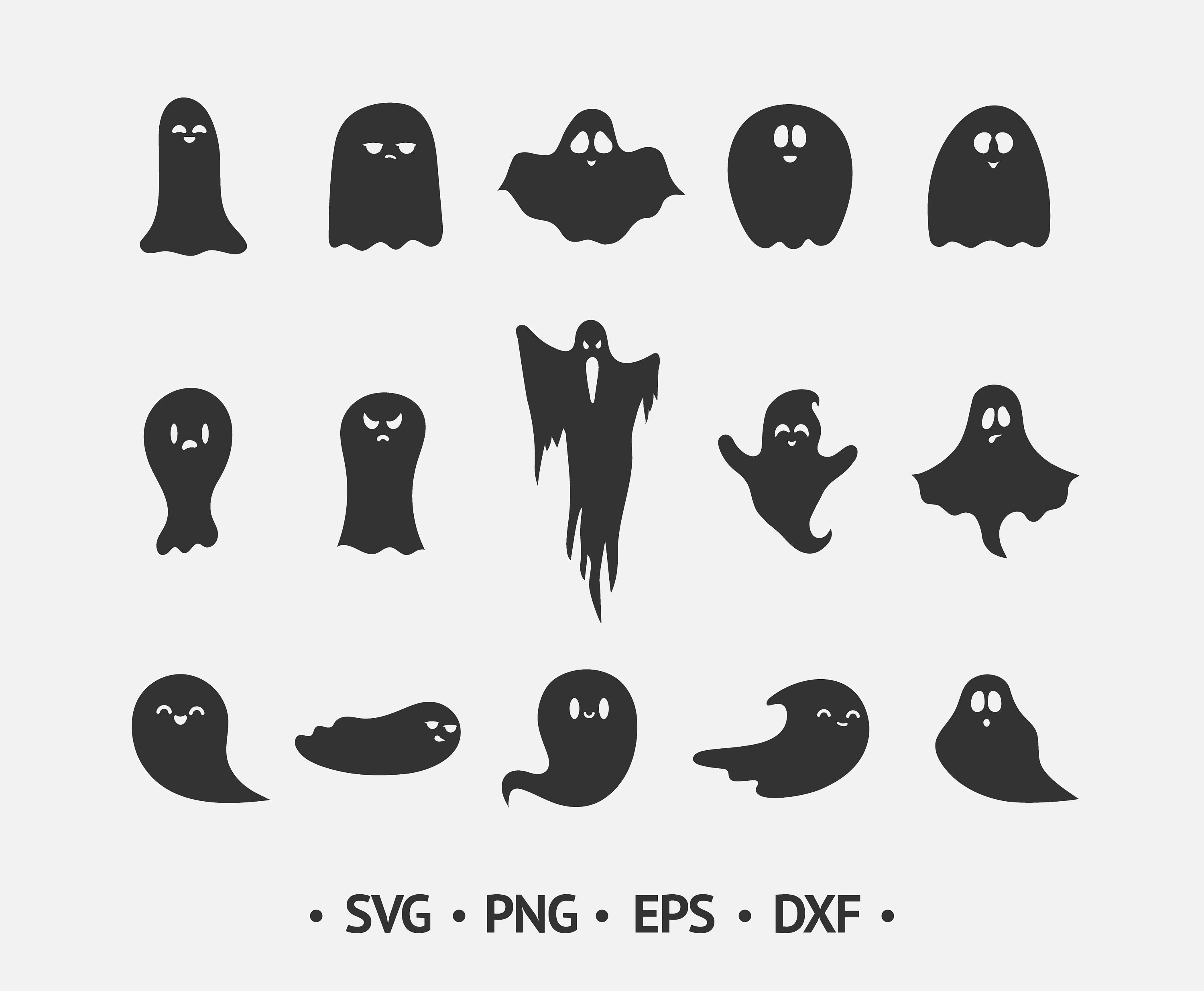 Ghost SVG dxf eps Ghost Silhouette Ghost ClipArt spooky | Etsy