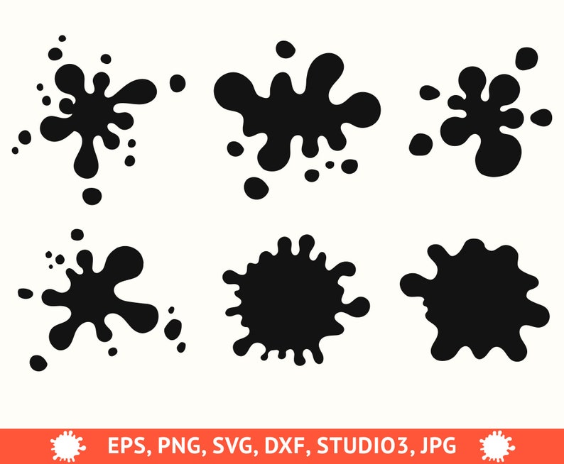 Download Paint Splatter svg dxf eps png Paint Stains SVG Splash | Etsy