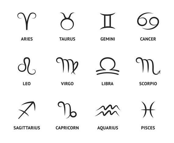 Download Zodiac Signs Svg Constellations Svg Silhouette Cut Files Etsy