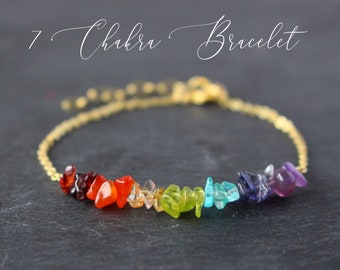 Gemstone Chakra Bracelet, 7 Chakra bracelet, Healing bracelet, protection bracelet, Yoga Bracelet Gift