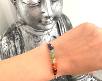 Gemstone Chakra Bracelet, 7 Chakra bracelet, Healing bracelet, protection bracelet, Yoga Bracelet Gift