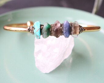 Familiy personalized gemstone bracelet, family jewelry, raw crystal braclet, birthstone jewelry