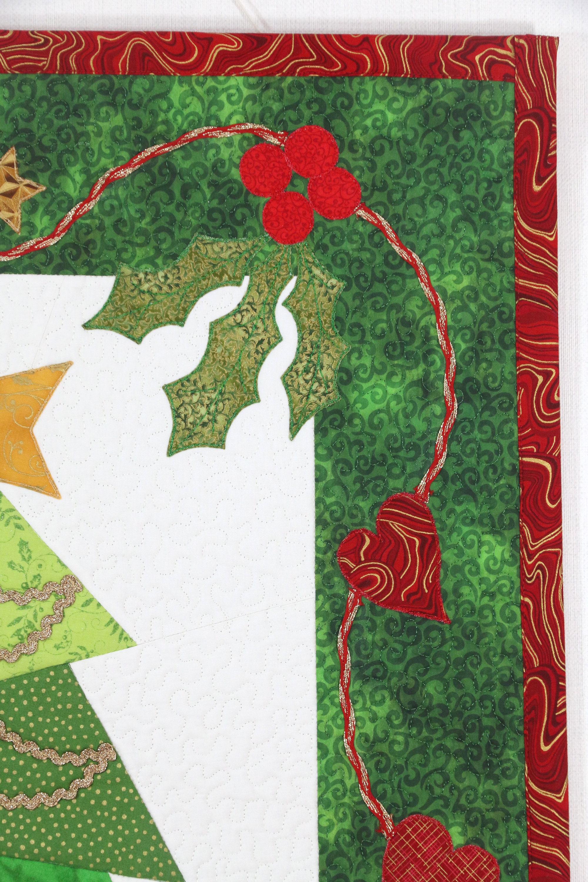 Christmas tree wall quilt Christmas quilted wall hanging Etsy