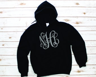 monogrammed hooded sweatshirt