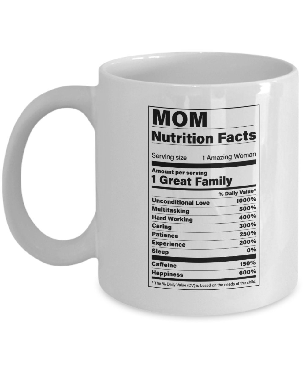 Mom Nutrition Facts - Funny Coffee Mug