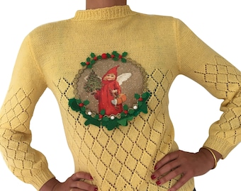 ANGELE - Femme - T 38  - Ugly christmas sweater - Pièce unique