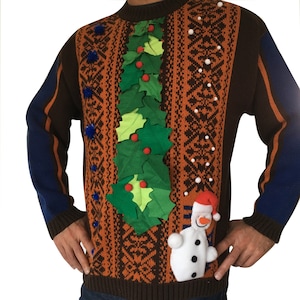 HOLLY - Men - T M - Ugly christmas sweater - Unique piece