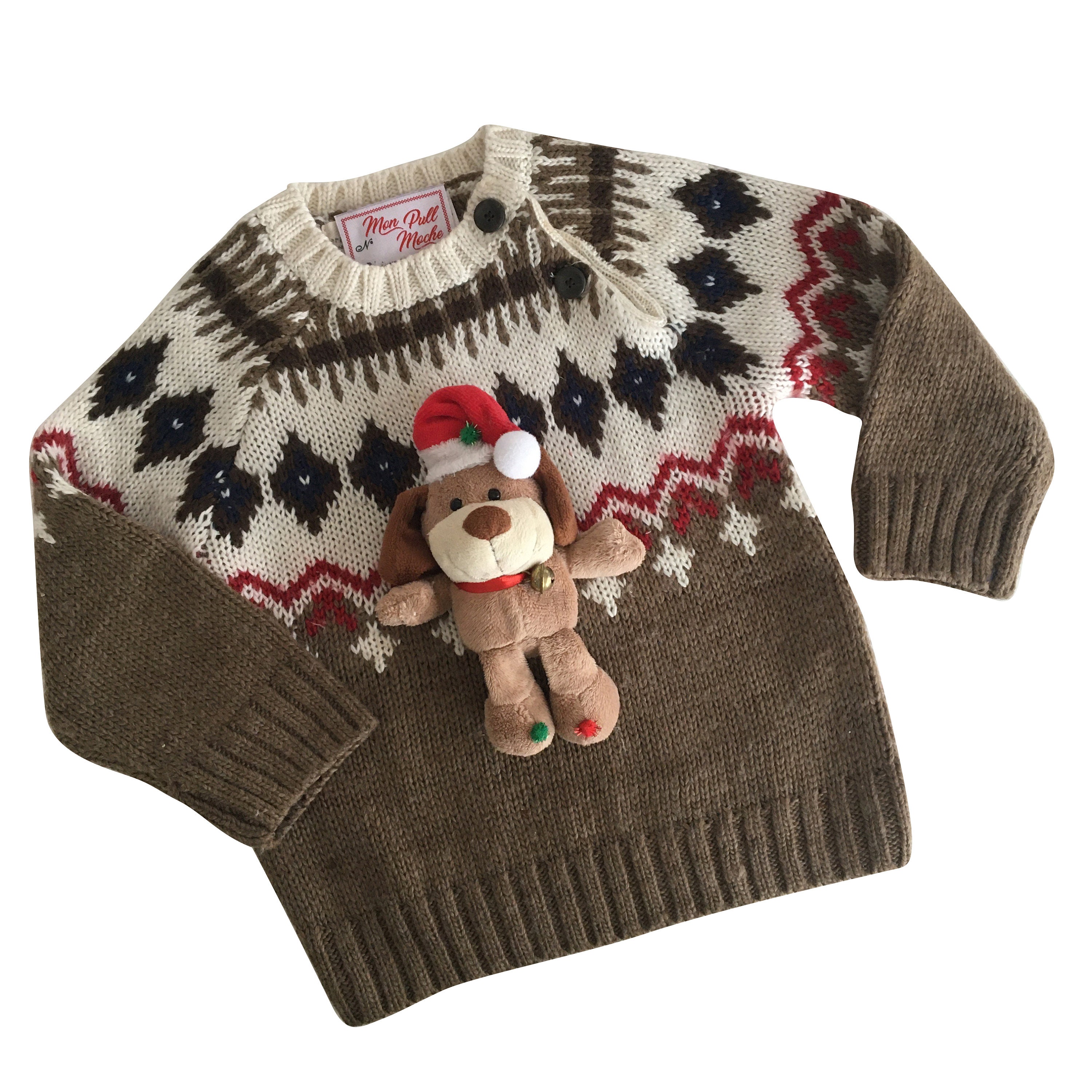 トップス vintage 2002 Xmas milo design sweat MILO- Unisex 18-24 Months - Ugly Christmas Sweater - Unique