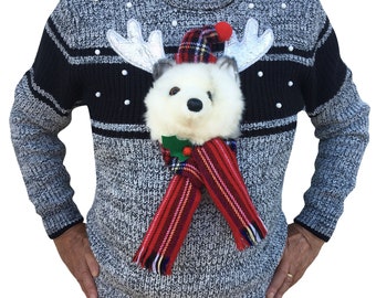 ANTARTICA - Men - S/M - Ugly christmas sweater - Unique piece